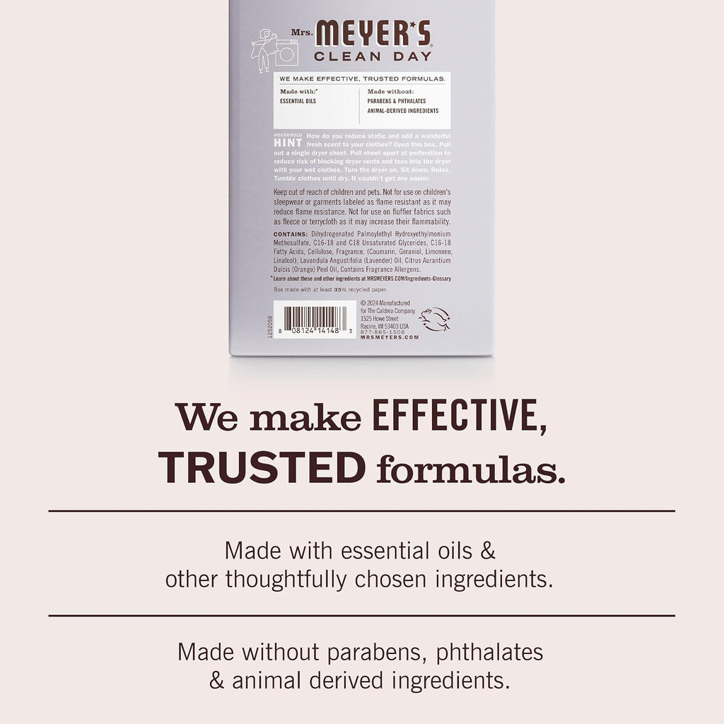 CLEAN DAY Dryer Sheets, Lavender, 80 ct
