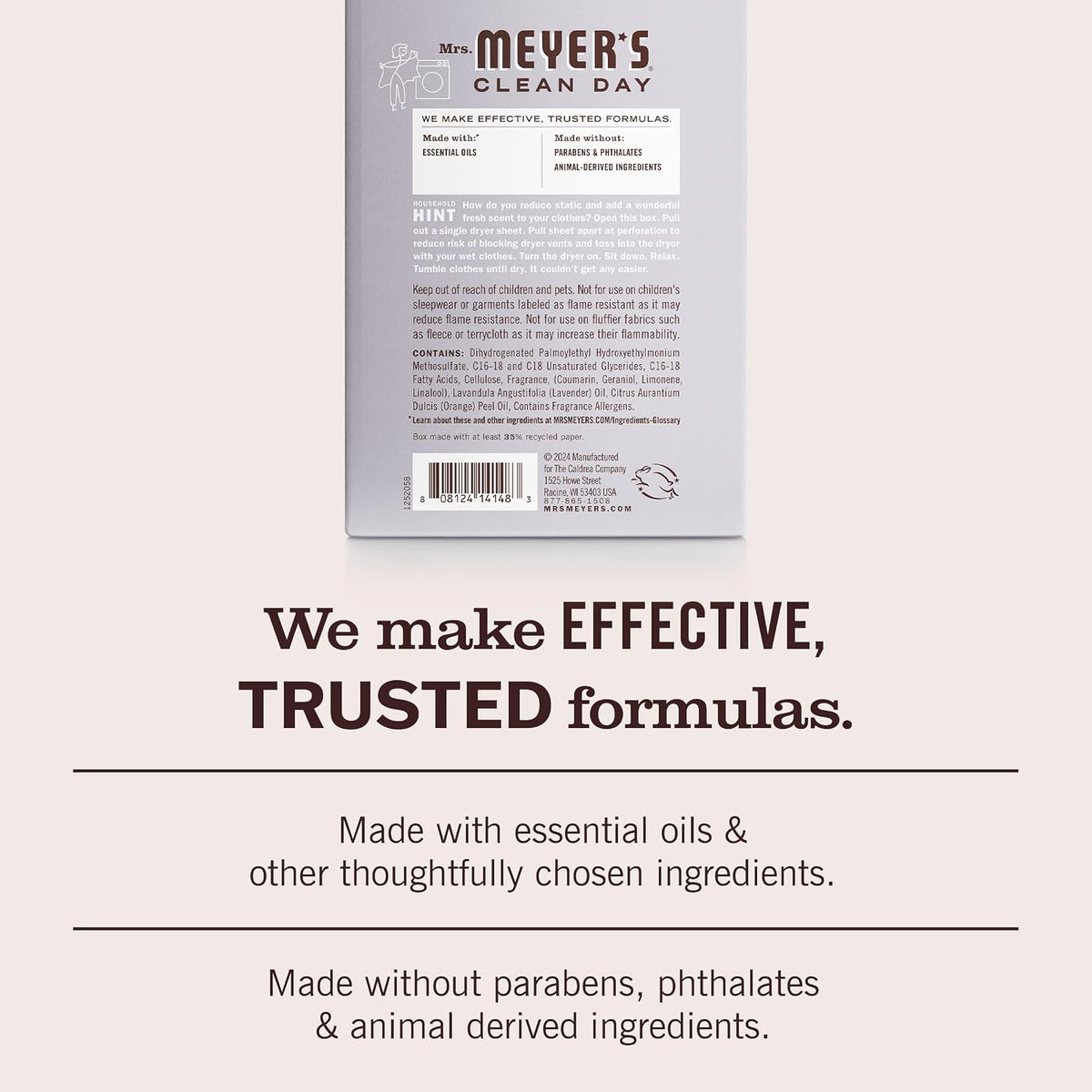 CLEAN DAY Dryer Sheets, Lavender, 80 ct