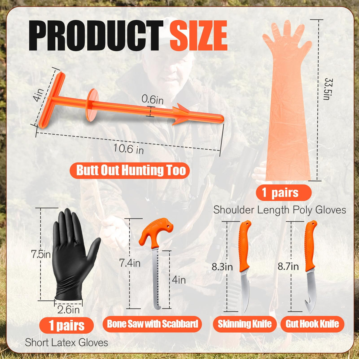 Deer Field Dressing Kit, Hunting Cleaning Tool