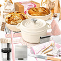 Complete Sourdough Starter Kit with Dutch Oven and Scale | 9" Round & 10" Oval Cotton Rope Proofing Baskets