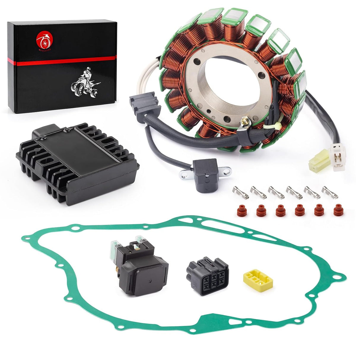 Stator Starter Relay Voltage Rectifier Gasket for Yamaha XVS1100 V-star1100