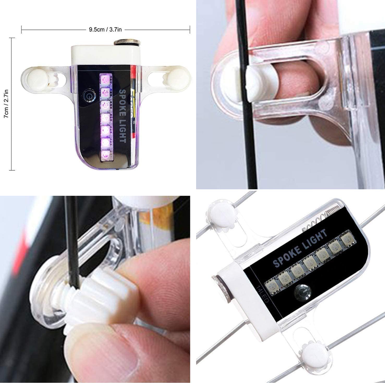 Bike Wheel Lights (2 Pack) - Waterproof LED Bicycle Spoke Tire Lights - 30 Different Patterns Change - Bike