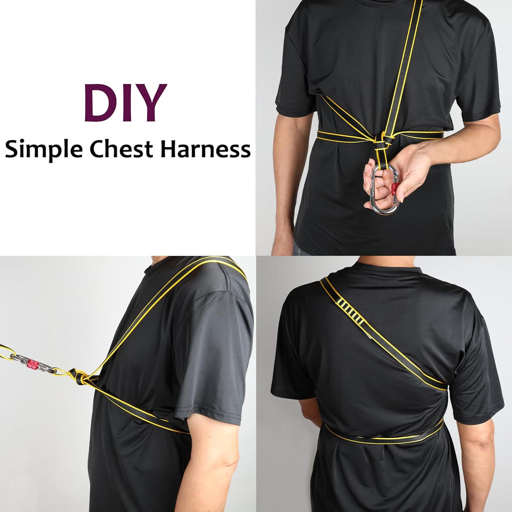 18mm Nylon Climbing Sling Runner, 23KN CE2008/EN566 Certified | Heavy duty webbing straps for rock climbing