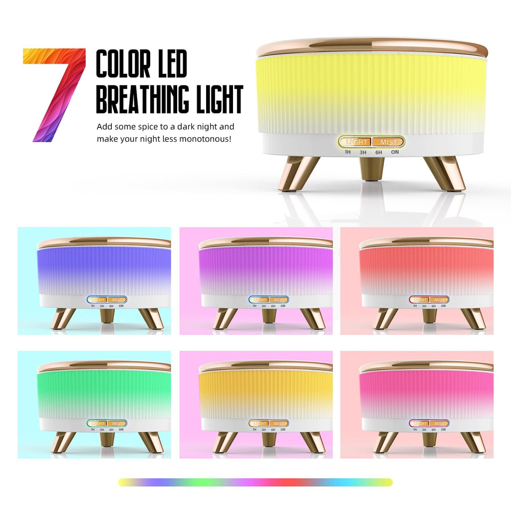 500ML Large Capacity Essential Oil Diffuser, Ultrasonic Aromatherapy Diffuser with 7 Color LED Lights with Remote
