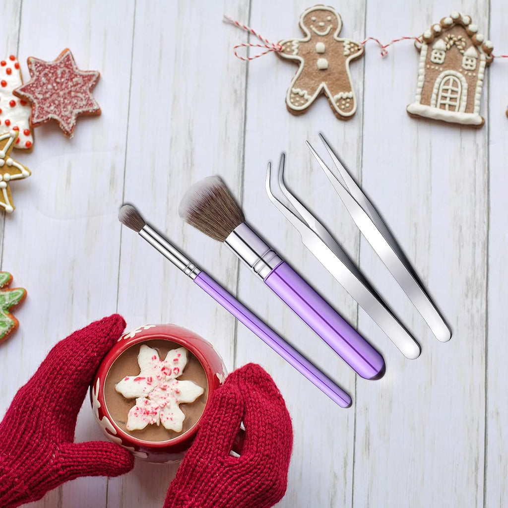 15 Pcs Decorating Brushes Fondant Tool Set for Cake, Purple