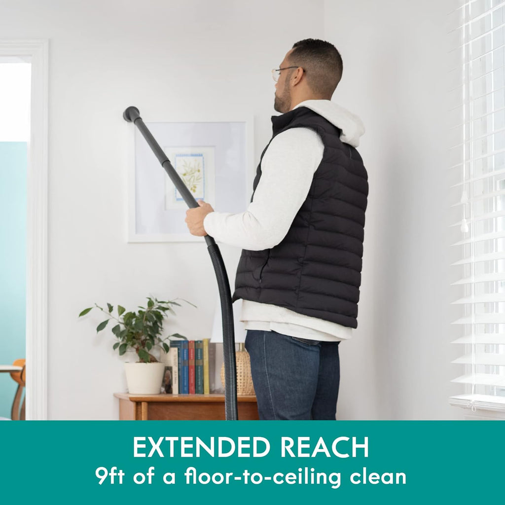 KW3010 Bagged Canister Vacuum 3 Gallon Lightweight | High Efficient, 3 Cleaning Tools, Washable Filter, Hard Floor