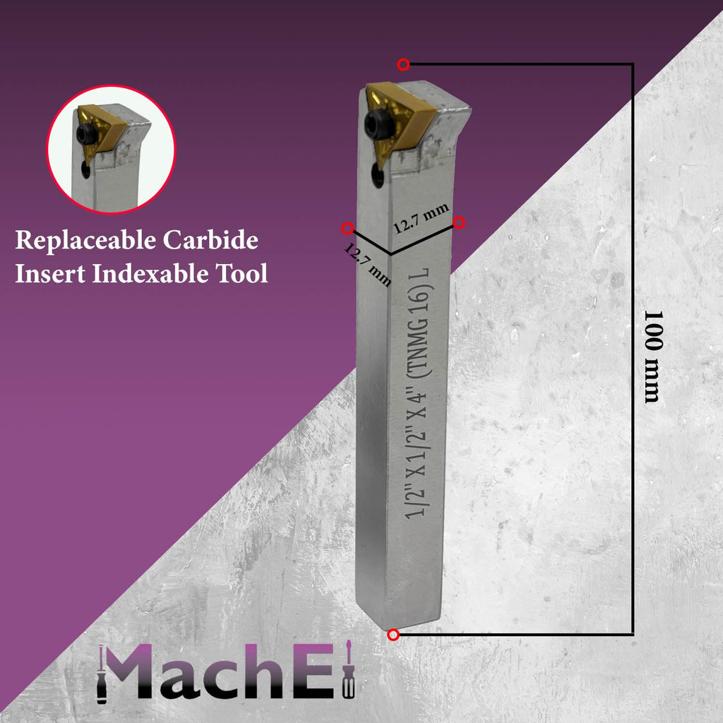 2" (50 mm) Head Diameter Fly Cutter with R8 Shank (7/16" Drawbar) and Replaceable Carbide Insert Bit (Indexable Tool)
