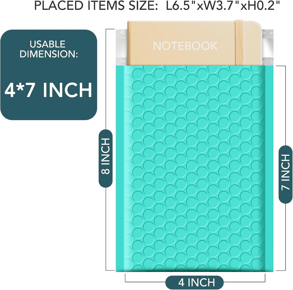 Small Bubble Mailers 4x8 Inch 200 Pack Padded Envelopes Usable Size 4x7 Waterproof Padded Mailers Self Seal Bubble