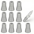 Dental Oral Saliva Ejector Replacement Rubber Valve Snap Tip Adapter for Dentist Surgical Suction Tips 10pcs (Grey)