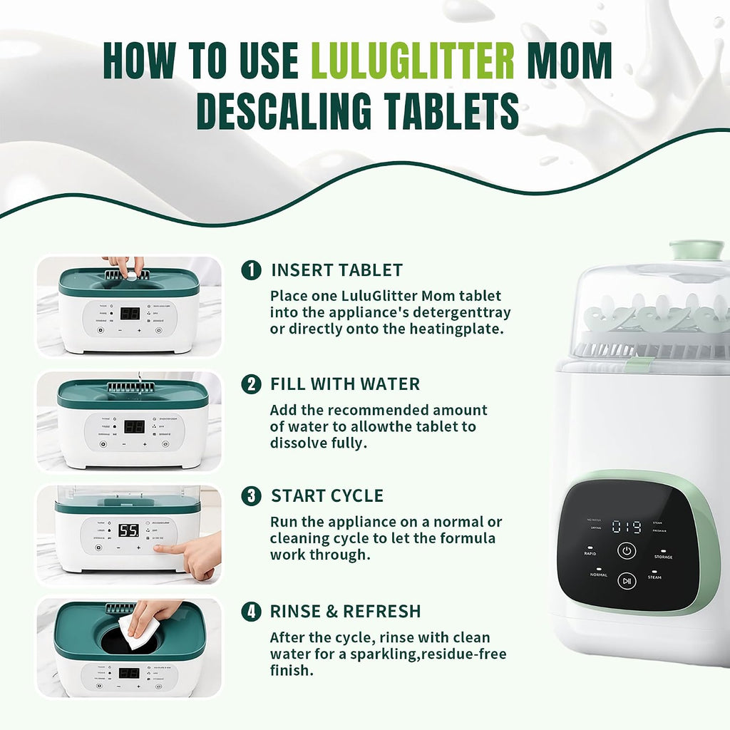 Baby Bottle Washer Descaling Tablet Remove Limescale 12 Count