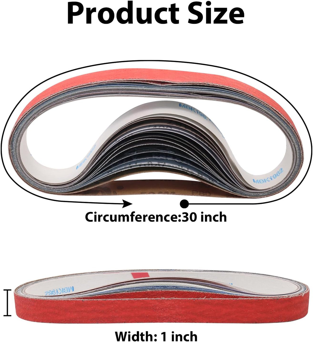 1x30 Knife Sharpening Sanding Belts, 16 Pack