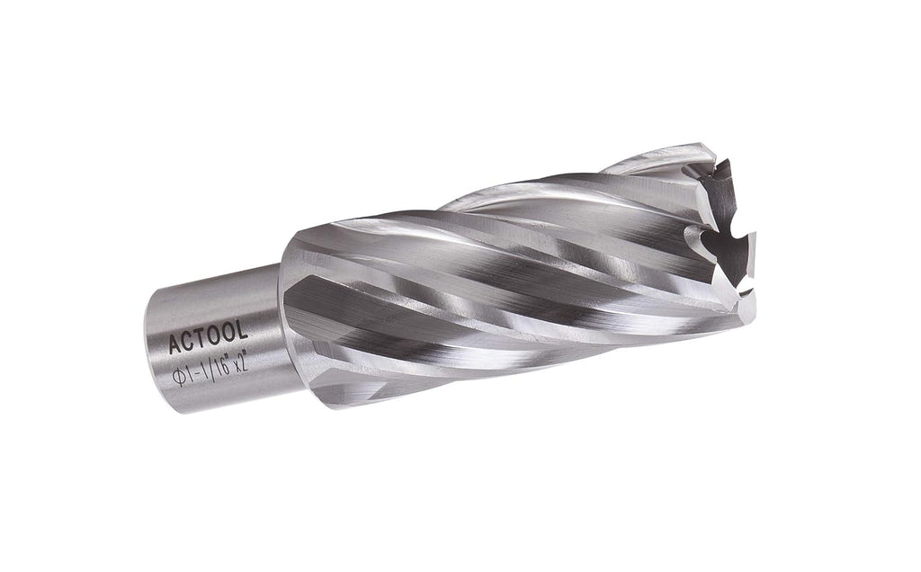 1-1/16" Diameter × 2" Depth of Cut HSS ANNULAR Cutter with 3/4'' Weldon Shank