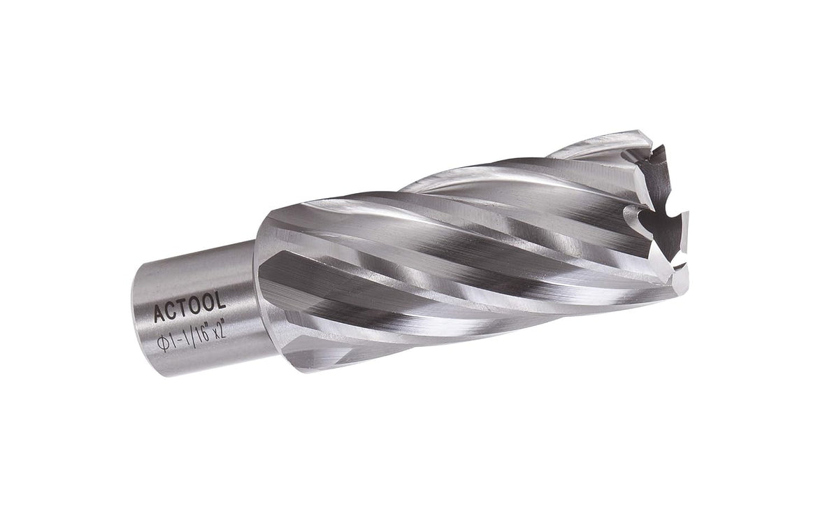 1-1/16" Diameter × 2" Depth of Cut HSS ANNULAR Cutter with 3/4'' Weldon Shank