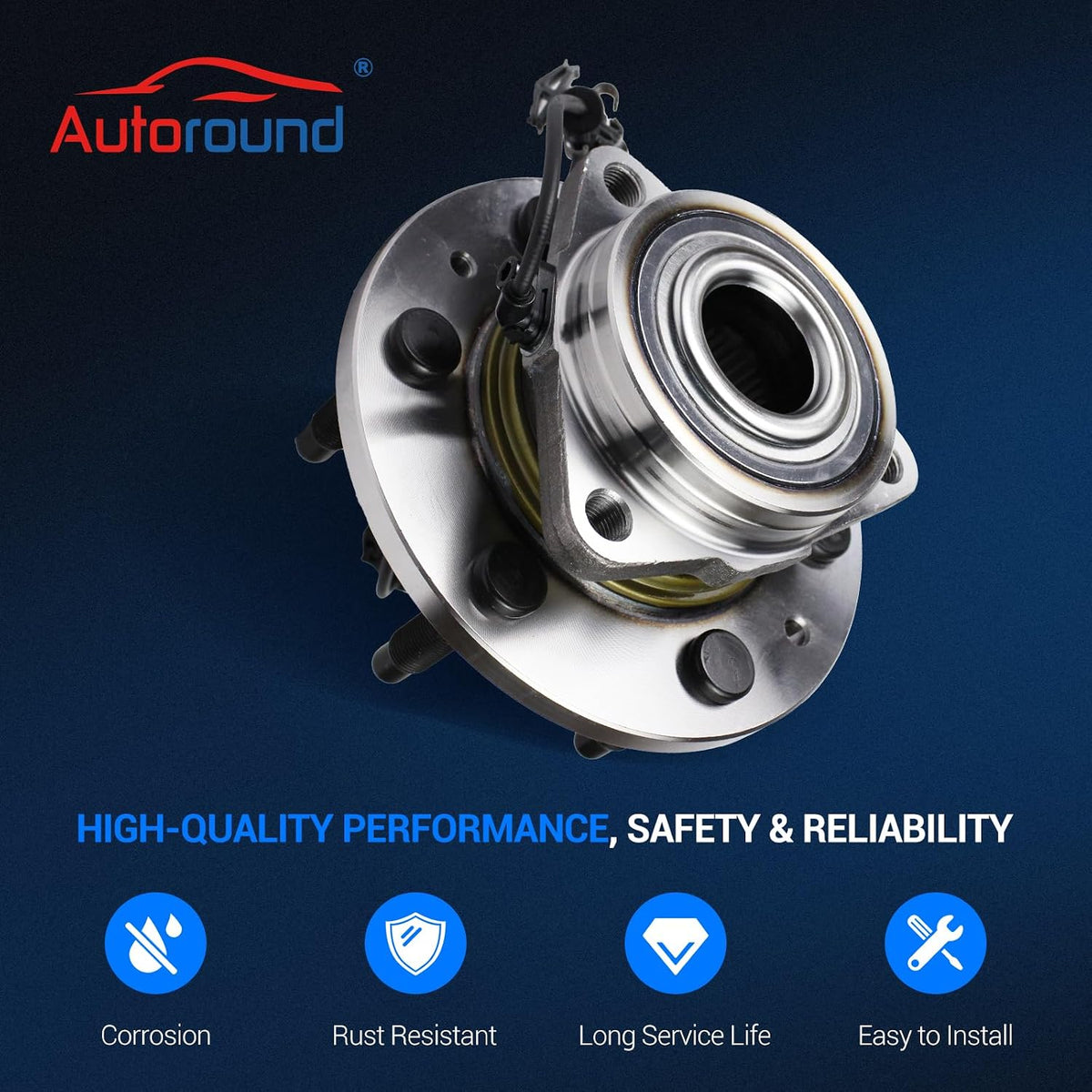 Autoround 515096 4WD Front Wheel Hub Assembly Fit 2007-2014 Chevy Tahoe