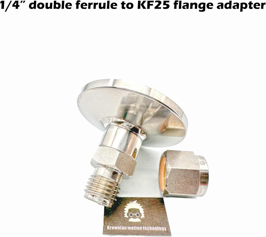 1/4 inch Swagelok to KF25 NW25 Flange Adapter Fitting Compression Fitting Double Ferrule Type Fitting (1, 1/4 in)