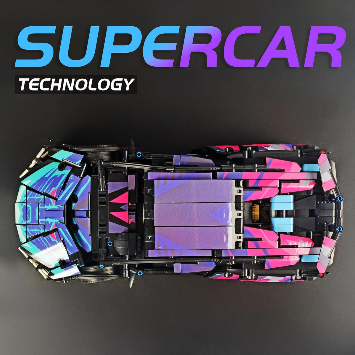 Remote Control Car Building Set, 1:14 Technical Sports Racing Building Kit