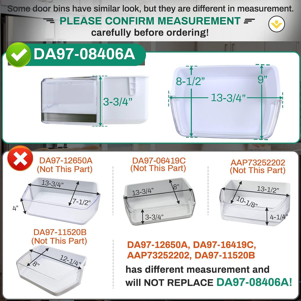 DA97-08406A, DA97-08406B/C Refrigerator Door Bin Shelf Replacement