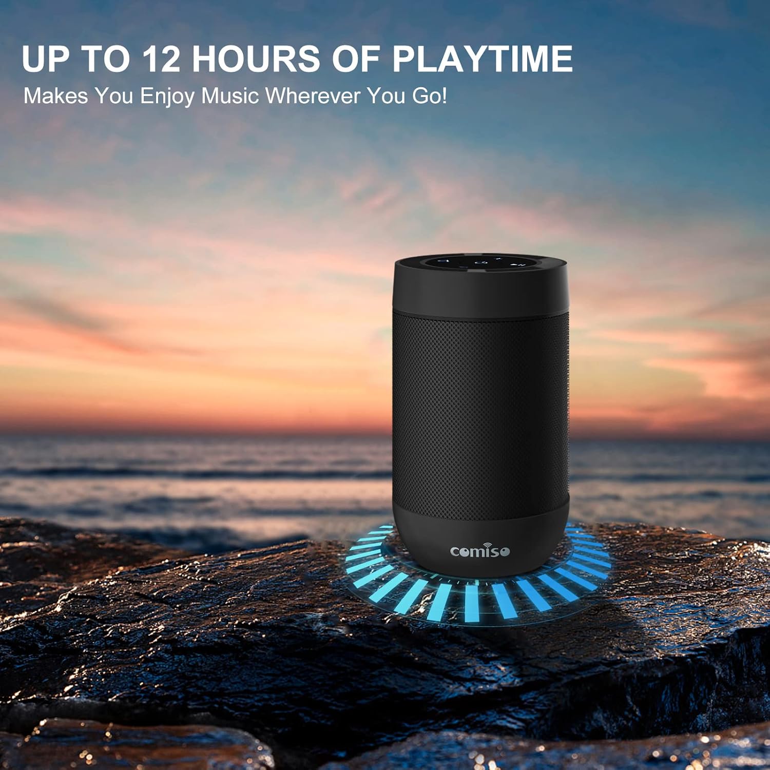 Bluetooth Speaker, Portable Bluetooth Speakers with Wireless Stereo Pairing, Built in Mic, 360° HD Sound,IP65