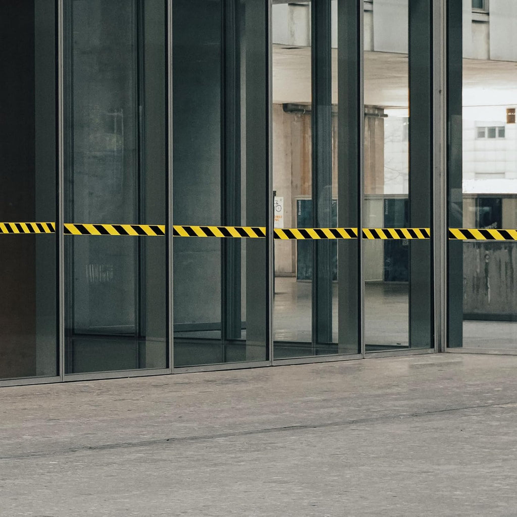 2 Inch Black & Yellow Hazard Tape, Caution Tape Roll, Safety Stripe Tape for Floor Marking, L110FT*2=220FT, Strong