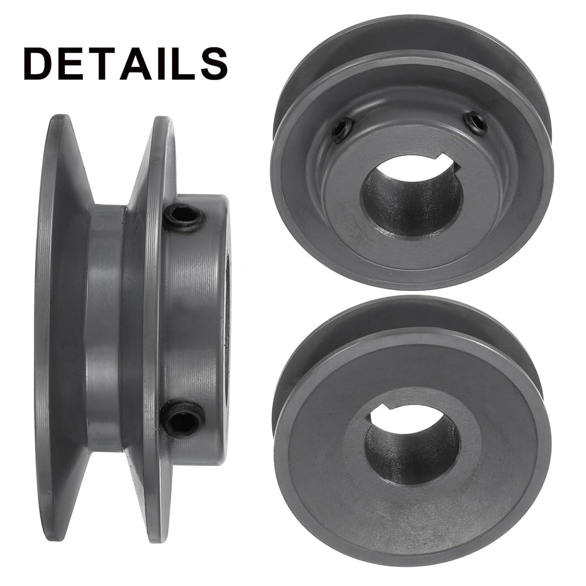 uxcell BK28-1 V-Belt Sheave 1" Bore, 2.95" OD, Single Groove Web Sheave
