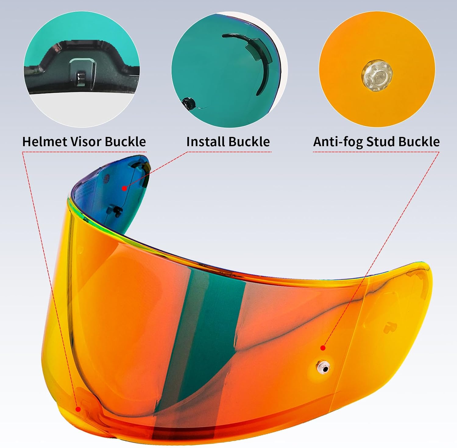 Helmet Visor Shield For SEDICI Strada II/Strada 3/ FT2 VECTOR Helmet | Impact Resistant,UV400 Protection,Motorcycle