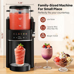 Slushie Machine for Home, Ice Cream Maker, 40OZ Capacity, Black