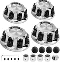 8 Lugs Wheel Center Caps Hub Caps Compatible with Chevy Silverado 2500 3500 Epress Van Set of 4 OEM Replacement