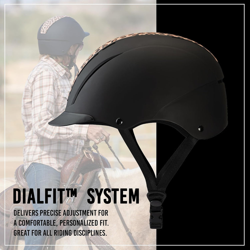 Spirit Duratec Full Coverage Horse Riding Helmet, Adjustable Fit