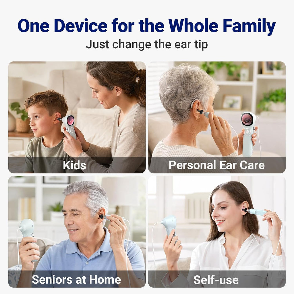 Otoscope with Light, No App Needed, HD Screen, Ear Scope Camera for Family