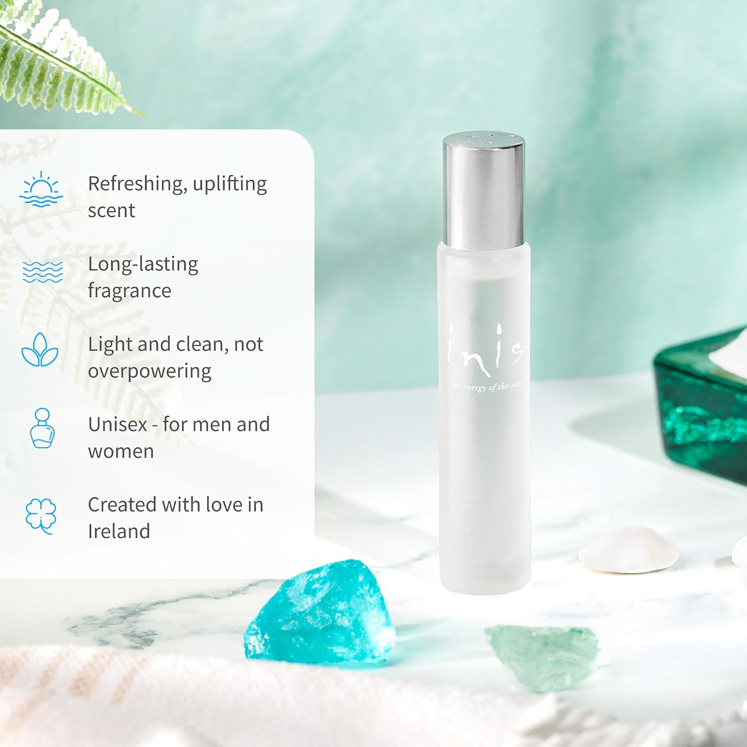 Cologne for Men and Women, 0.5 fl oz | Travel Size Unisex Perfume, Clean Fresh Aquatic Ocean Fragrance with Sparkling