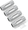 TAISHER 4Pcs 304 SS Nipple Cast Pipe Fitting, 1/4" NPT Male, 2" Length