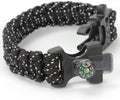 Paracord Survival Bracelet with Fire Starter, Compass -Outdoor Life Saving Tools- Stainless Steel Scraper, Whistle
