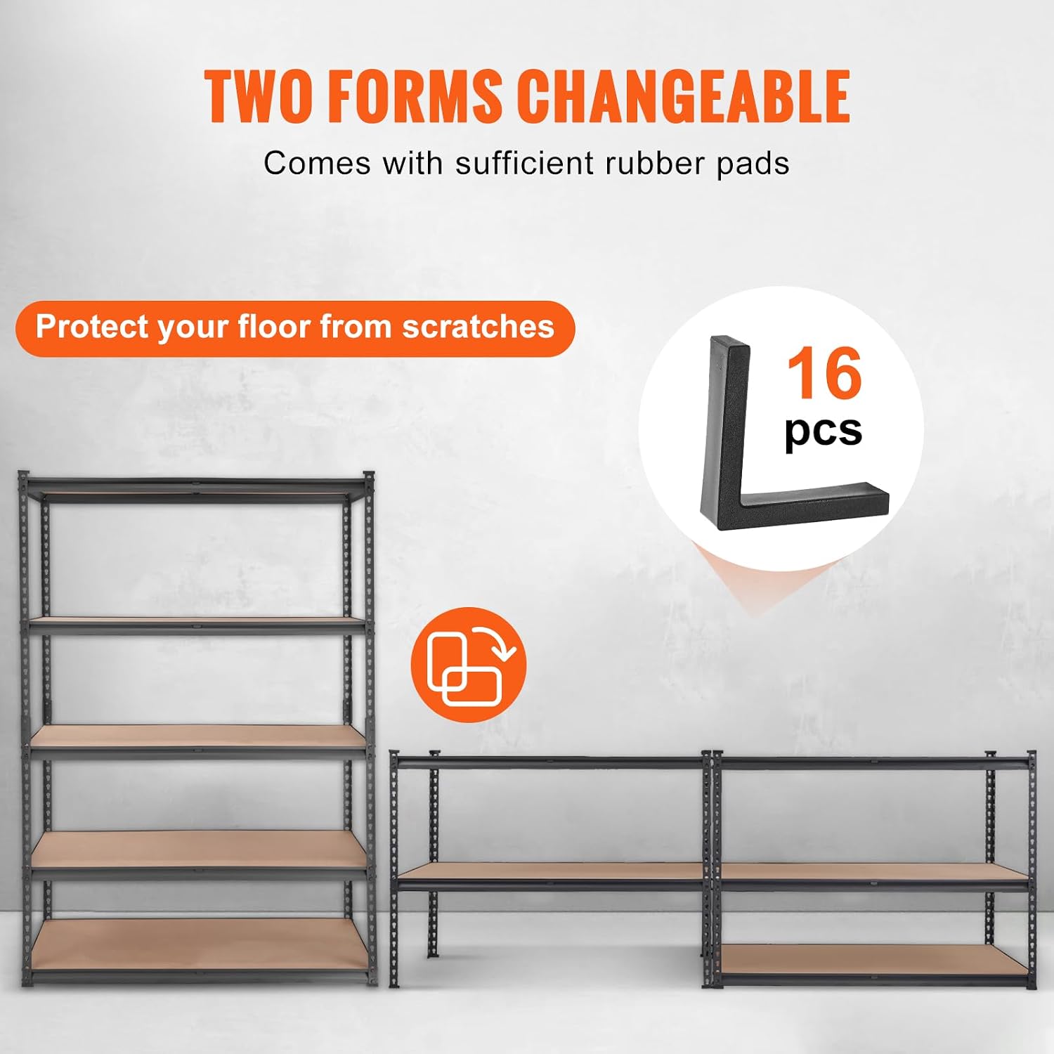 Storage Shelving Unit, 5-Tier Adjustable, 2000 lbs Capacity, Heavy Duty Garage Shelves Metal Organizer Utility Rack