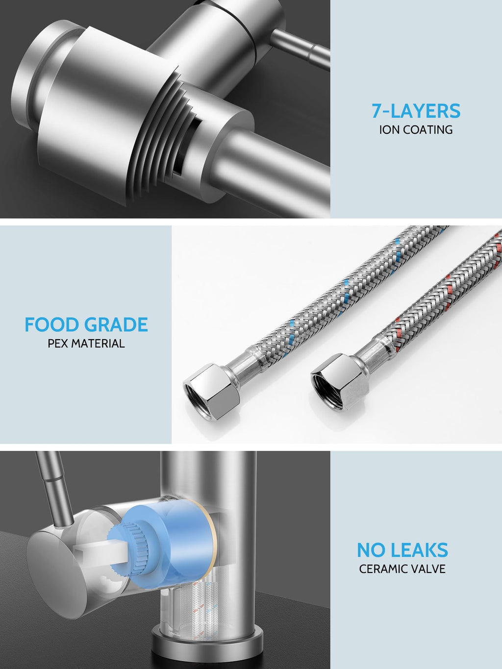 Kitchen Faucet with Pull Down Sprayer, Pot Filler Faucets
