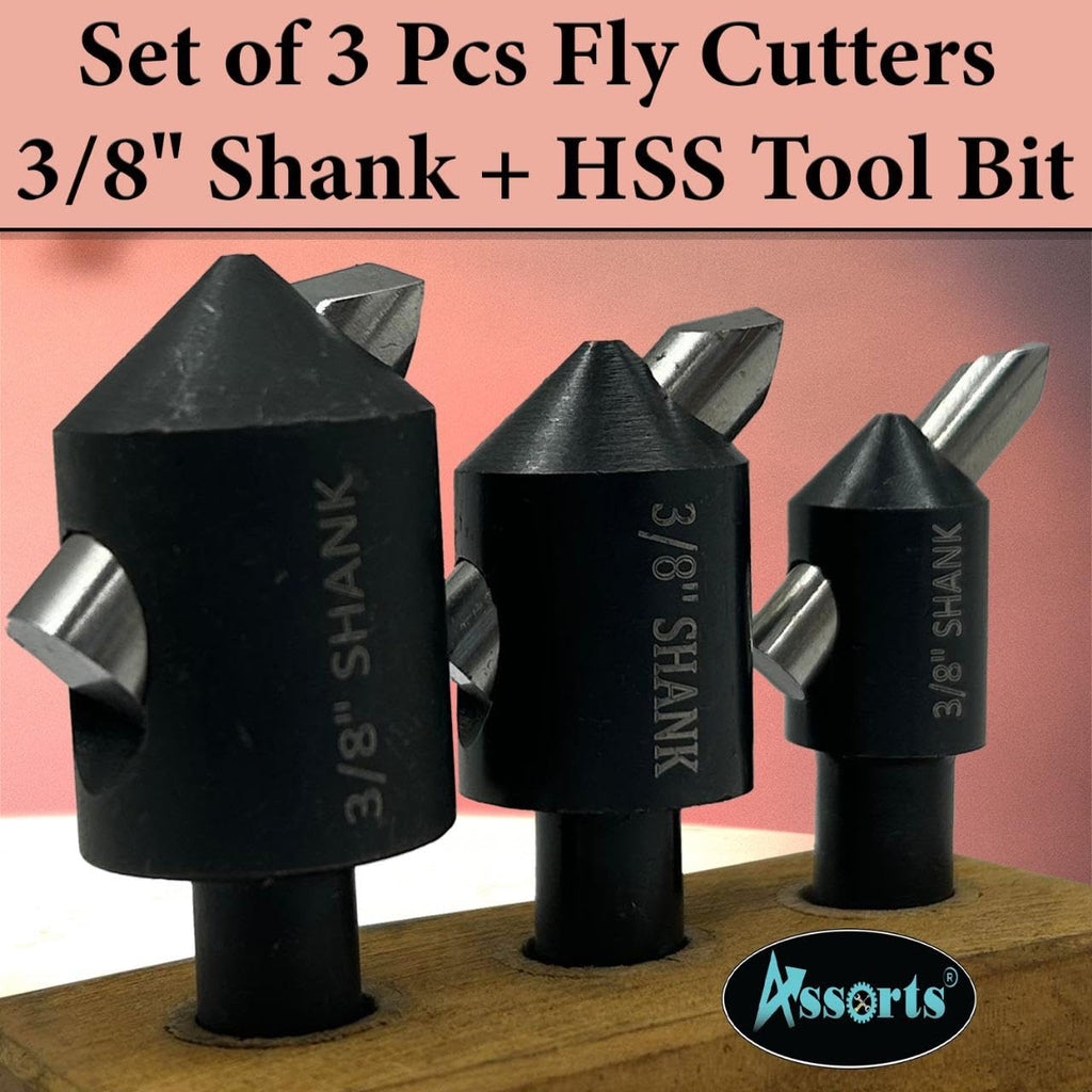 Fly Cutter Set with 3/8" Shank & HSS Tool Bits