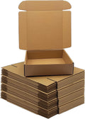 8x8x2 inch Shipping Boxes, Bulk 28 Pack, Brown Corrugated Cardboard Mailers