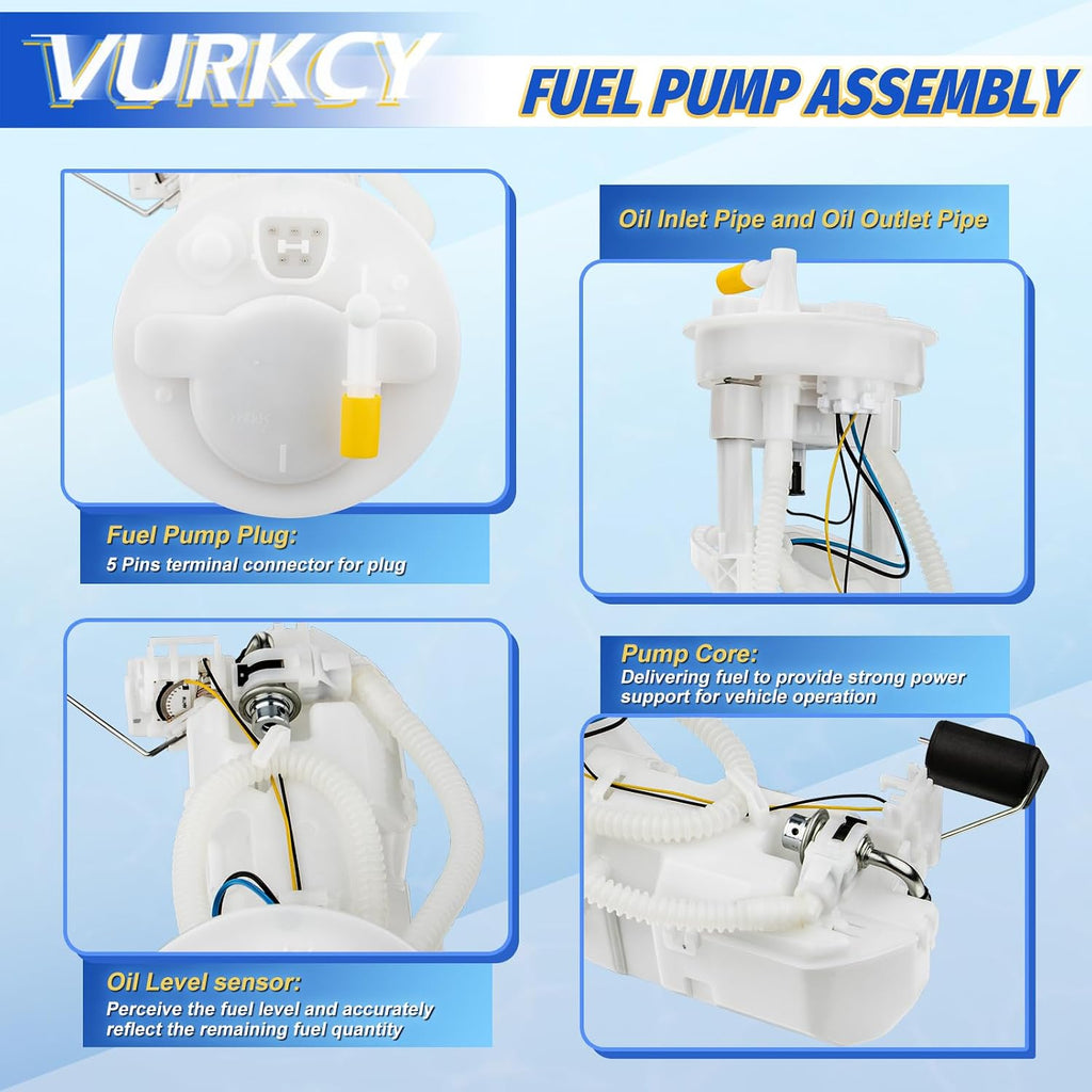 Vurkcy Electric Fuel Pump Assembly Compatible with 2001-2005 Honda Civic