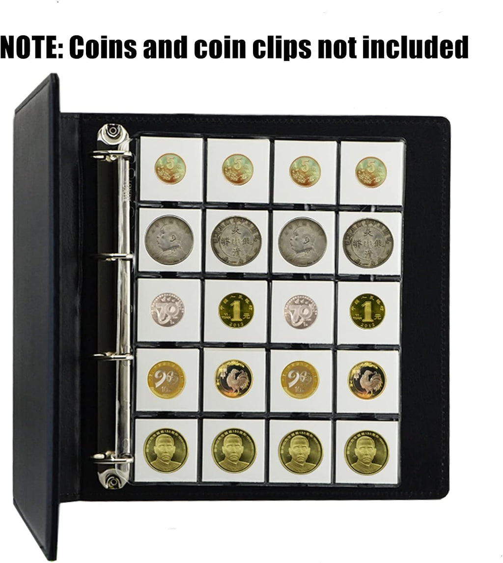 Binder with Sleeves for 2x2 Coin Flips, 200 Pockets Storage Books | Coin Flips Album