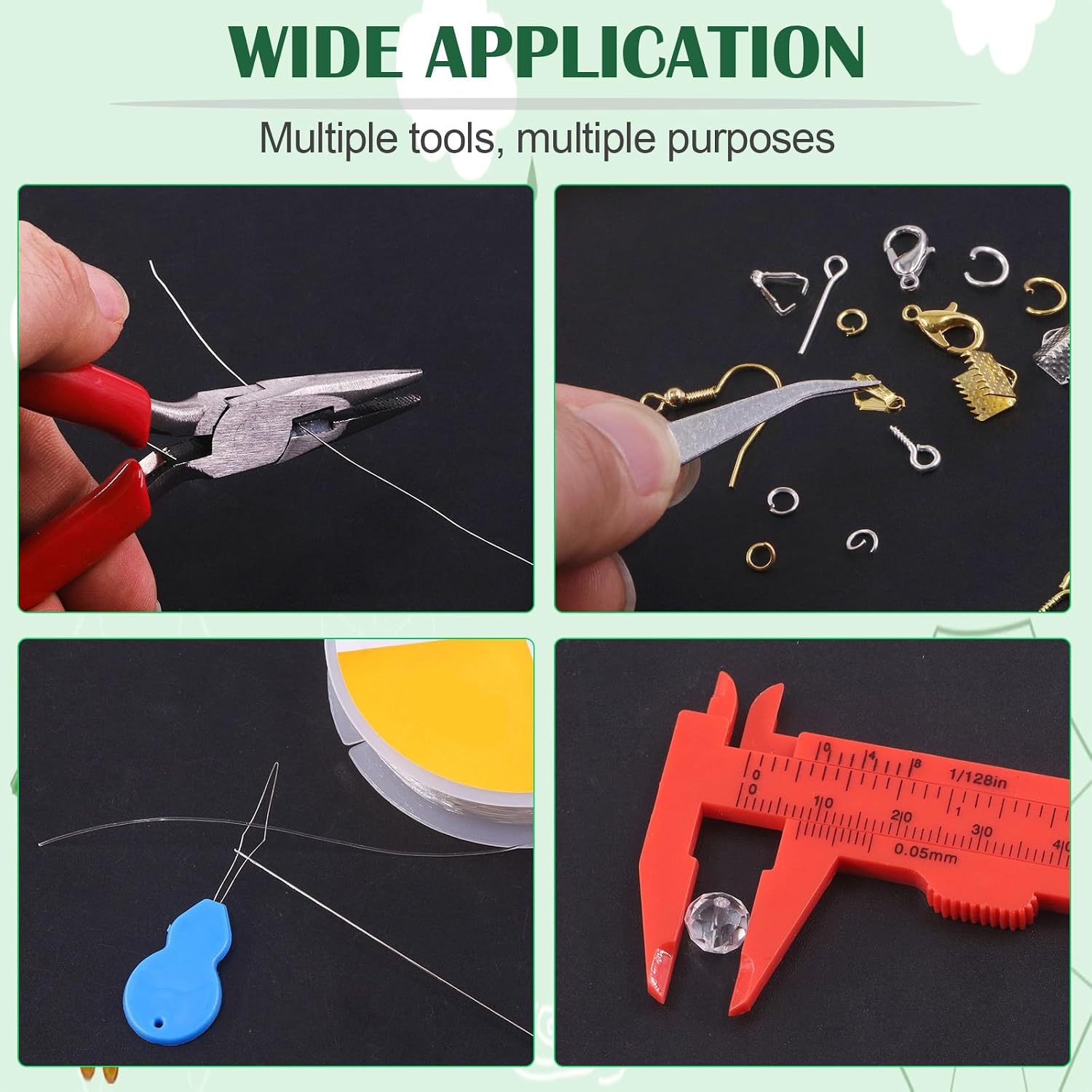 950Pcs Jewelry Making Supplies Kit Includes Jewelry Wires, Eye Screw Pin, Jump Ring, Cord End, Lobster Clasps