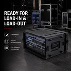 5U Rack Case 13.7" | Complete Wireless System Case, Adjustable Rails 9"–13", Extra-Deep Lids, Watertight PE