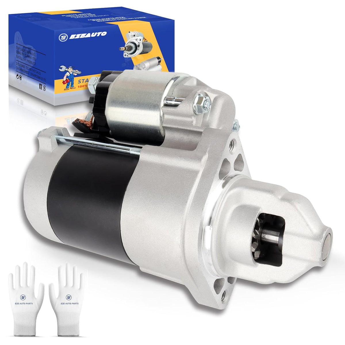 Ezexpreze 19169 New Starter Motor Replacement for Kawasaki FX730V FX691V FX600V FX651V FX541V FX481V, John Deere 636M 652R 648R Z445 Z920A WHP52A WH48A, OE# 428000-6600 21163-0756 21163-0754