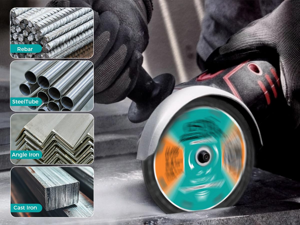 OSTTE 5Pcs 4.5" Cut Off Wheel Diamond Saw Blades, Multi Purpose