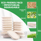 50Pcs(24oz) Disposable Meal Prep Food Containers with Lids
