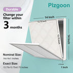 14x14x1 Air Filter 6 Pack MERV 8 Upgraded Version-More Folds
