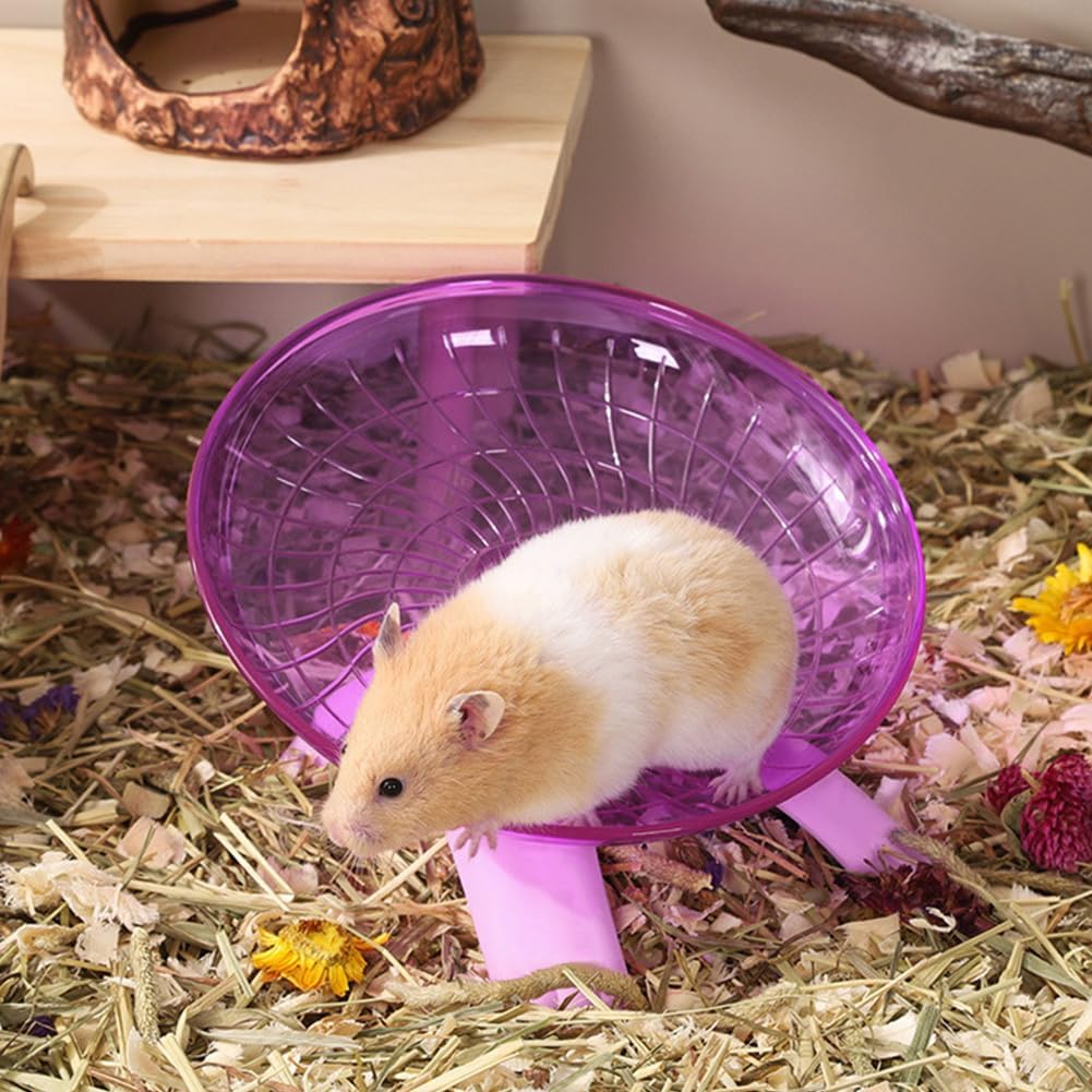 Hamster Flying Saucer Silent Running Exercise Wheel Hamster Wheel Saucer for Hamsters, Gerbils, Mice,Hedgehog and