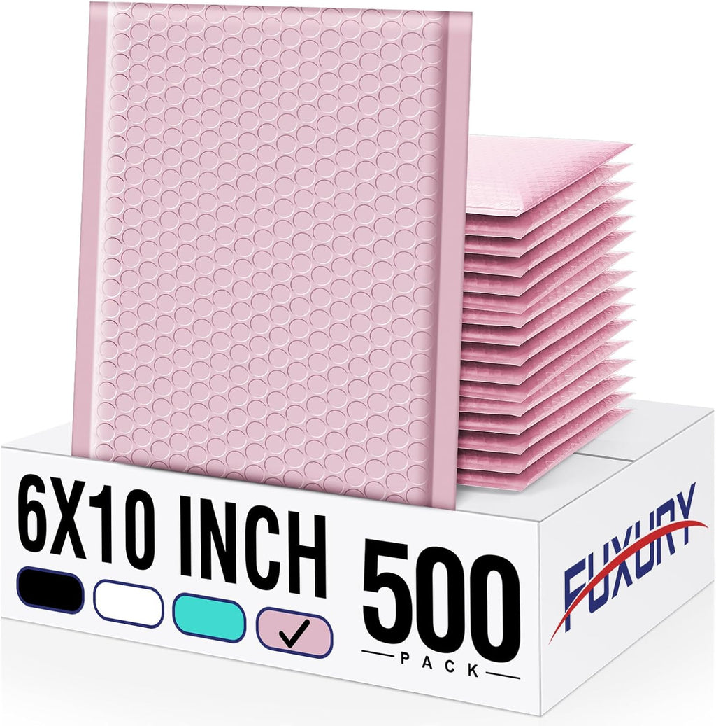 Bubble Mailers 6x10 Inch 500 Pack Padded Envelopes Usable Size 6x9"