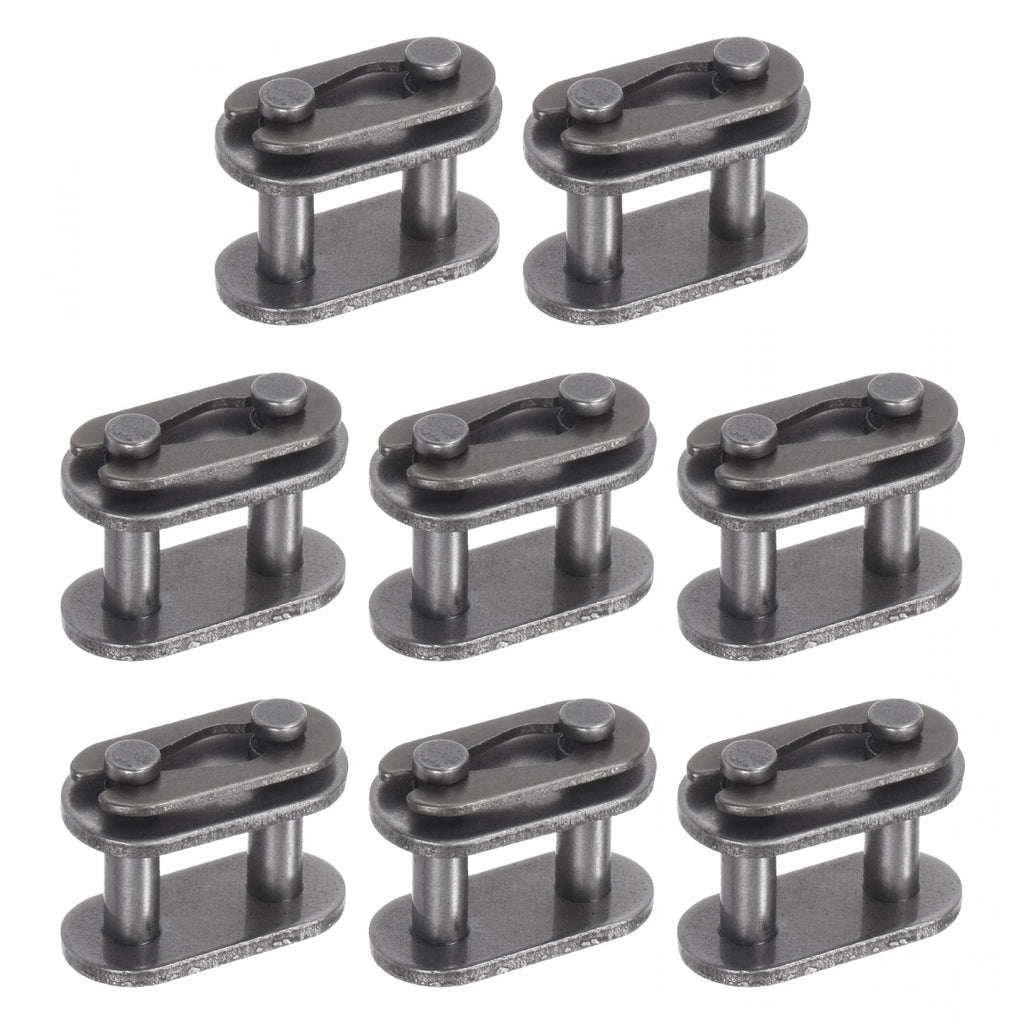 uxcell 8Pcs Chain Master Connector Link Roller, 3/8" Pitch Carbon Steel, Standard Connecting Split Links for 06B Chain