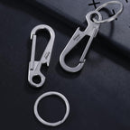 Titanium Keychain Clip, Minimalist Key Ring Organizer with Built-in Bottle Opener, Lightweight Quick Release Key