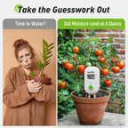Smart Digital Wireless Plant Moisture Meter Houseplant Indoor,WiFi Hub Needed,Capacitive Probe,Leave-in Soil