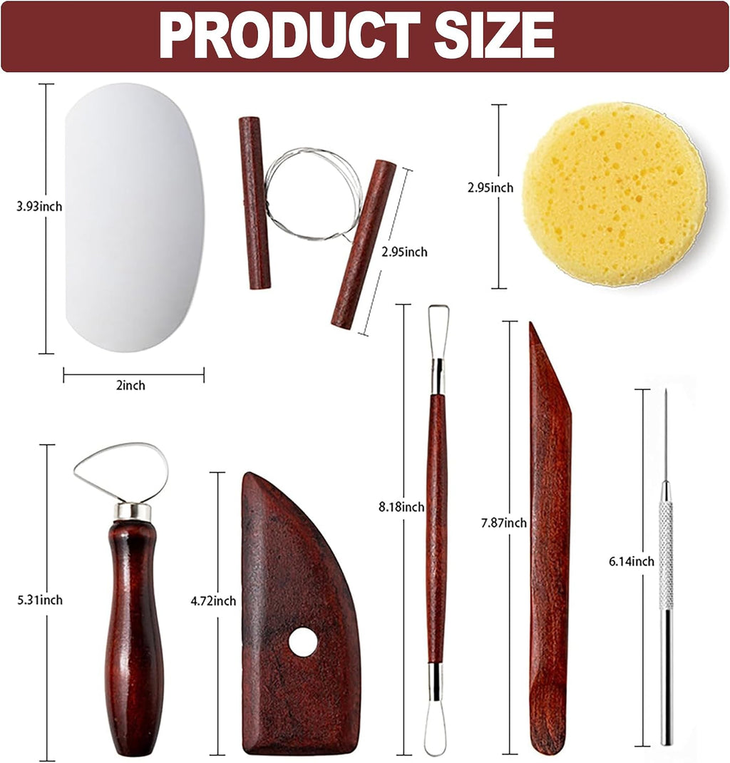8-Piece Clay Sculpting Tools Set Perfect for Polymer Air Dry Modeling Clay Beginners & Professionals Ideal for DIY